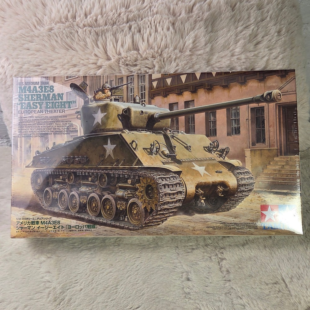 Tamiya 1/35 M4A3E8 Sherman Easy Eight Tank Model Kit 35346 European Theater NEW